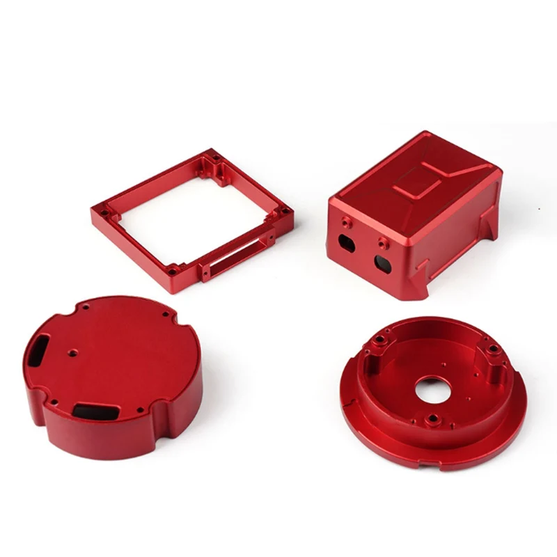 Precyzyjne aluminiowe obudowy z kolorowym anodowaniem, polerowane, części obrabiane CNC metodą toczenia i frezowania.