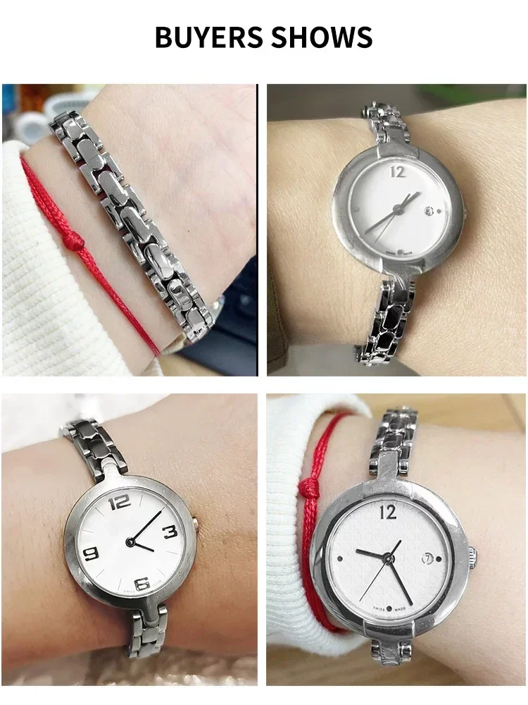 For Tissot Flamenco Comfortable Watch Strap Female T003 Silver 8mm T009a Original Replace Solid Stainless Steel Watchband