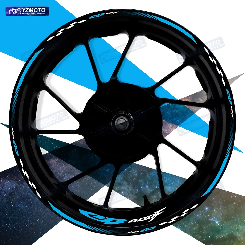 

For Honda CB600F CB 600F Motorcycle 17 Inch Front And Rear Wheel Sticker Hub Decal Decorative Reflective Waterproof Rim Stickers