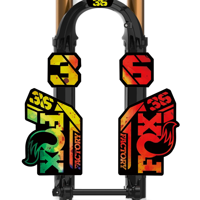 Adesivos 36 FACTORY SC 2021 STEP CAST, Adesivos Impermeáveis para Garfo Dianteiro de MTB, Decoração Protetora de Quadro de Bicicleta em Vinil