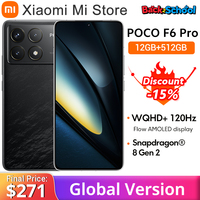 POCO F6 Pro Snapdragon 8 Gen 2 Global Version Smartphone 6.67” WQHD+ 120Hz Flow AMOLED display 120W HyperCharge 5000mAh battery