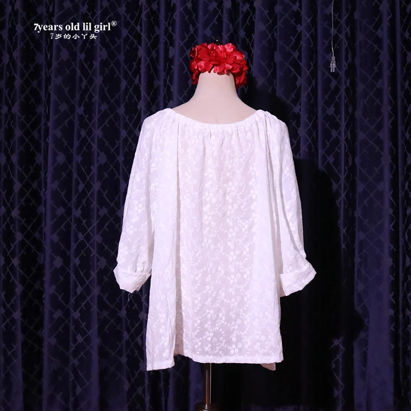 2024 mujer Sexy Flamenco danza española blusa blusa de algodón camisa de manga larga para usar ECA22