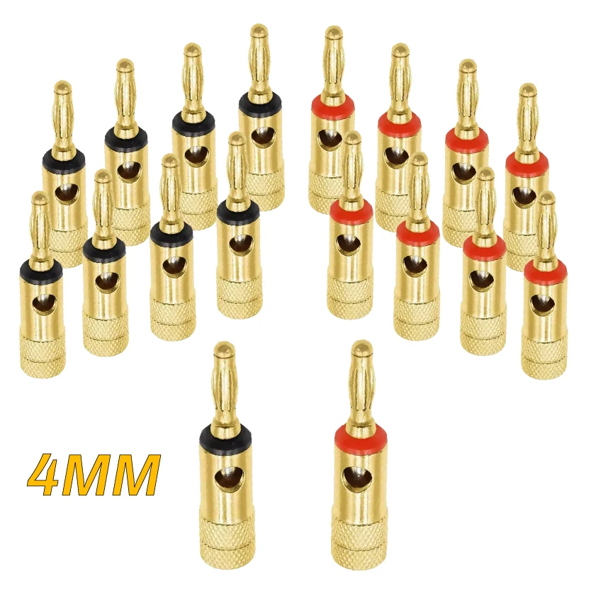 

Позолоченные разъемы для проводов динамиков типа «банан» диаметром 4 мм для системы аудиоусилителей