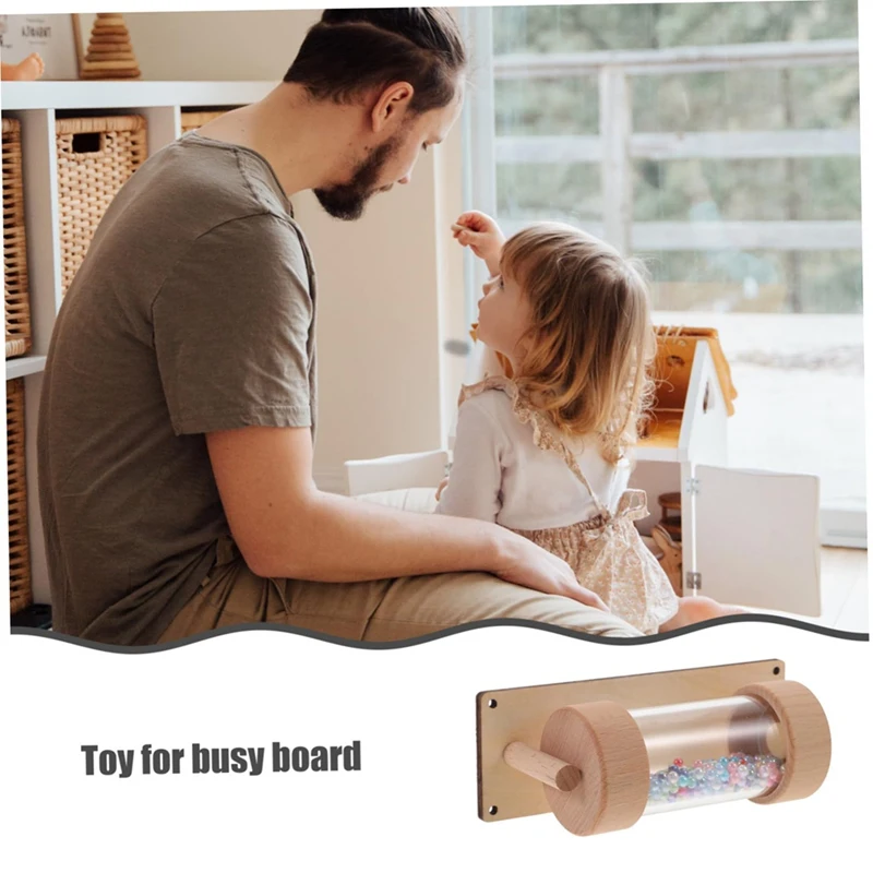 Rain Sound Busy Board Acessórios Brinquedo, Cognitive Rain Stick Instrumento, Plaything recreativo