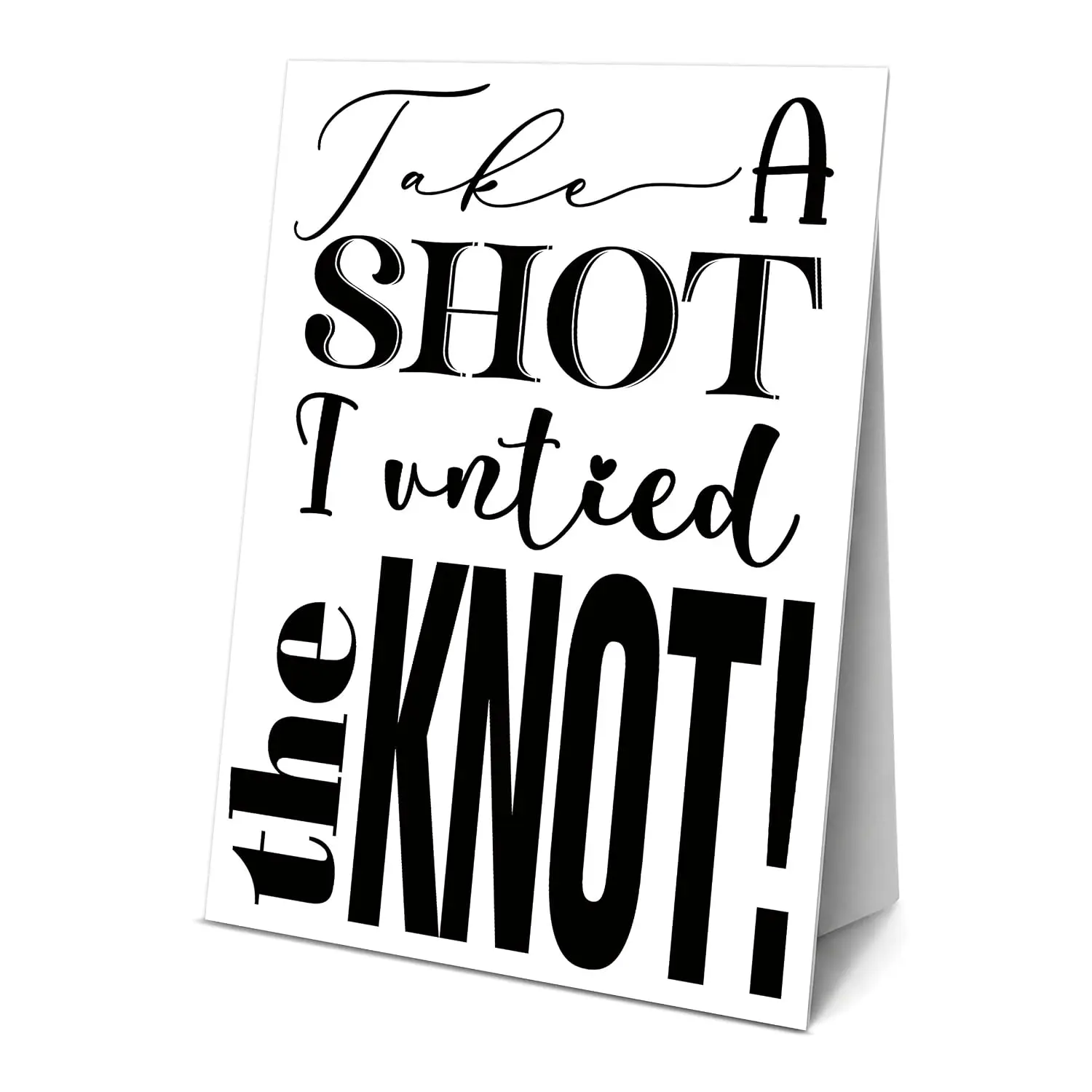 Divorce Party Sign with Stand 8x11 Inch, Untied the Knot Table Decoration for Drink Bar, Bachelorette Party Favors for Men Women