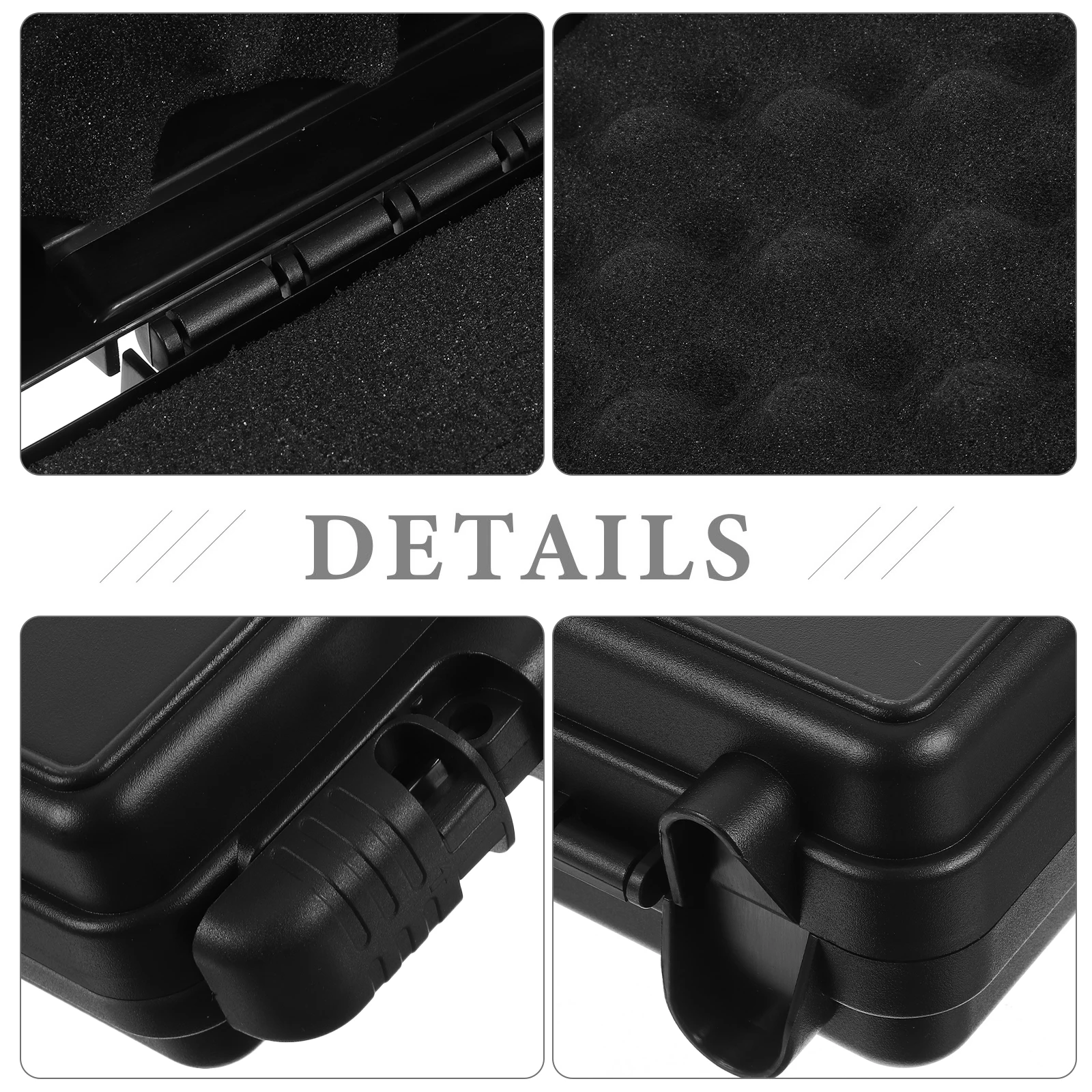 

Handheld Tool Box Small Hard Case With Foam Heavy Duty Portable Storage For Mechanics Electrician Outdoor Sports Tool