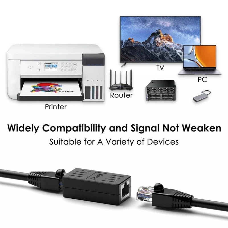 

Гигабитный Ethernet, гнездовой соединитель RJ45, сетевой удлинитель RJ45, корпус из АБС-пластика, надежный инструмент расширения