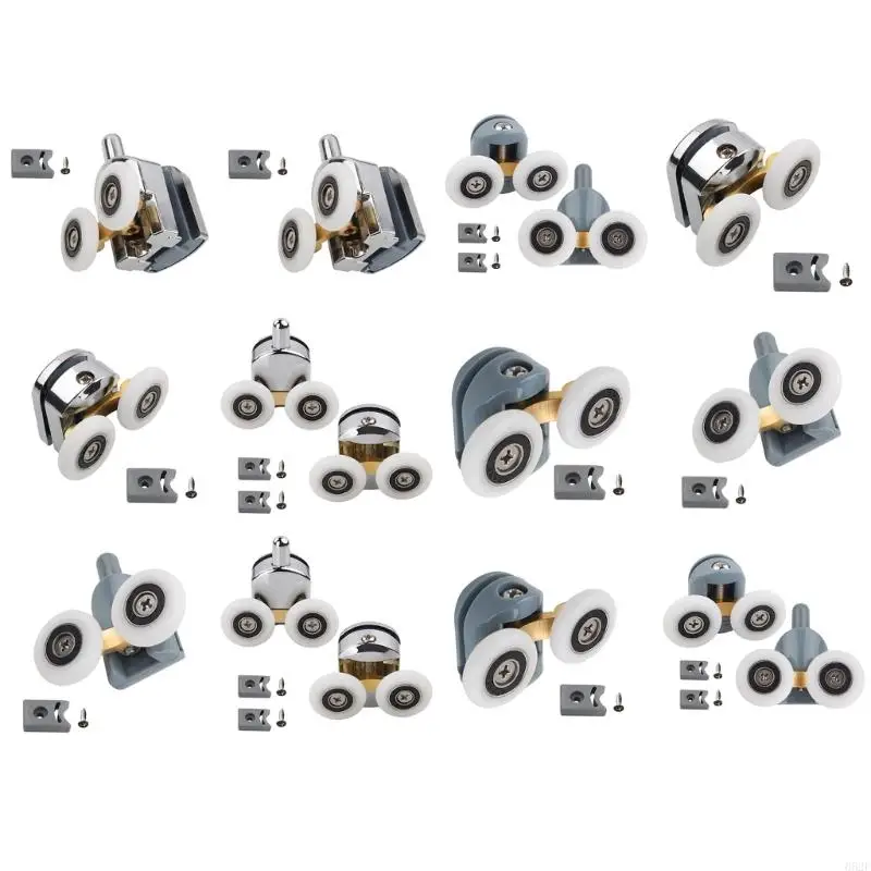 652F Shower Door Wheels Sliding Glass Door Pulleys Replacement Bearing Rollers Runner Shower Room Cabins Swinging Pulley