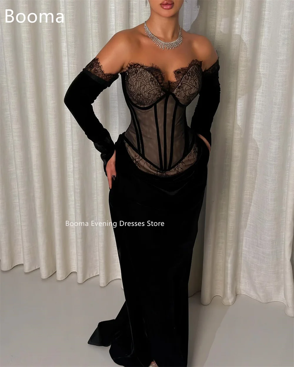 Booma Classic Strapless Lace Dresses Formal Party Gowns for Women Simple Pleat Floor-Length Prom Gown Customize 2025