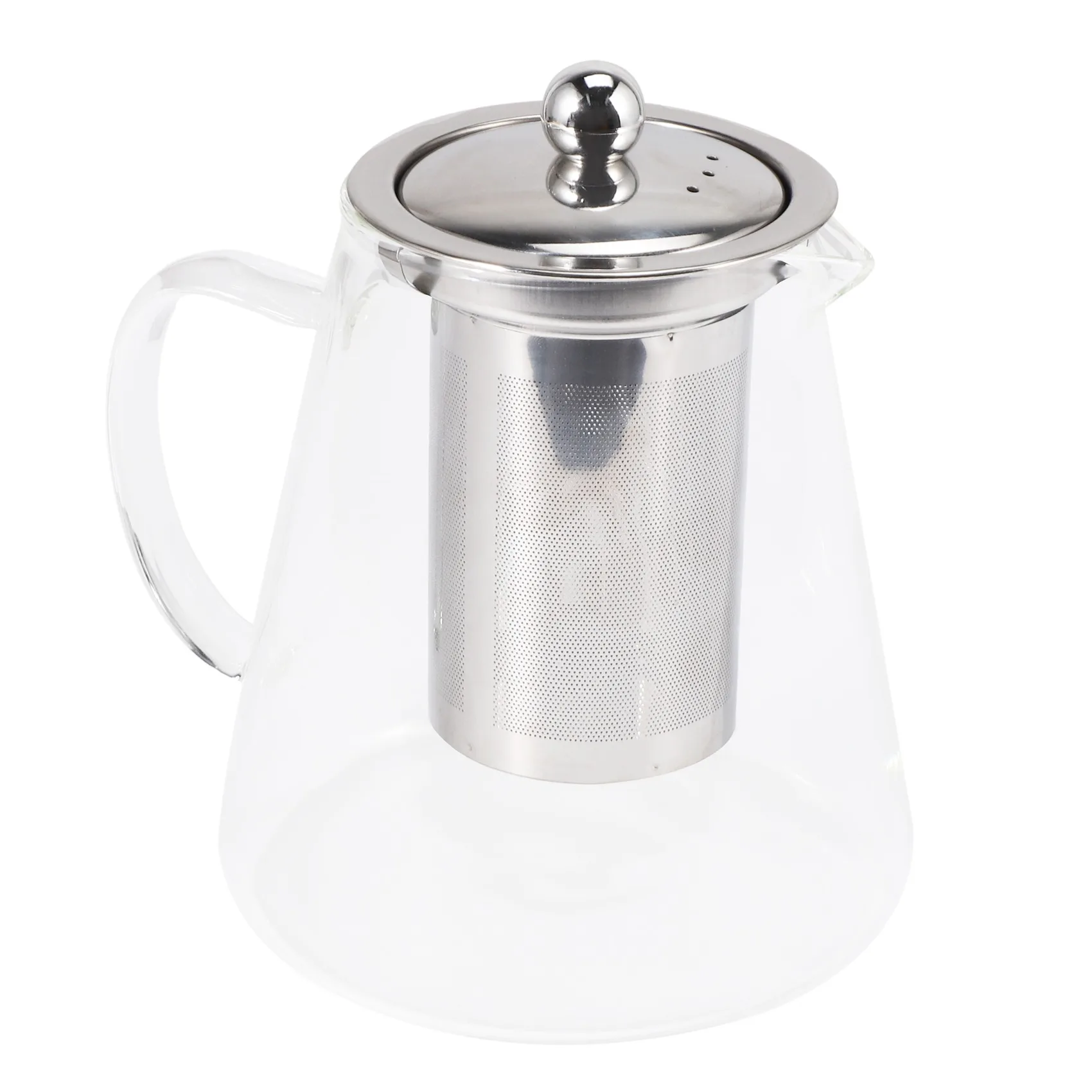 A77I Glass Teapot with Stainless Steel Removable Infuser for Loose Leaf Tea, Bonus Tea Kettle & Infuser Coaster, 950Ml