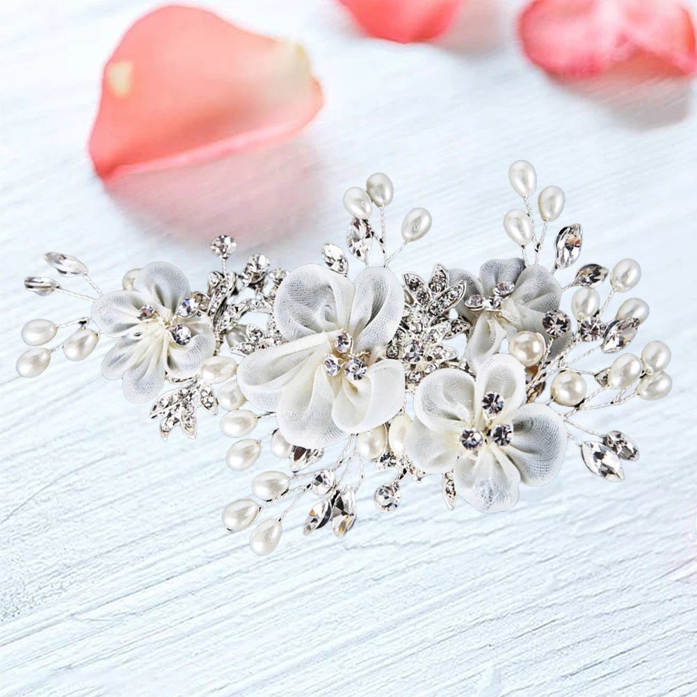 

Elegant Crystal Flower Hairpins Wedding Clips for Bride Bridal Barrettes Rhinestone Hair Ornaments Beautiful Accessories