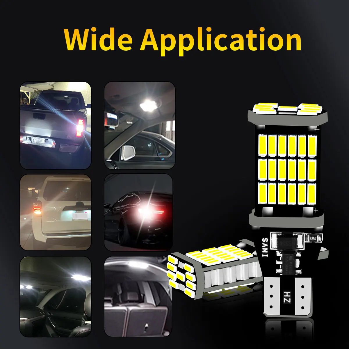 6 قطعة T15 W16W 921 912 T16 T10 902 LED لمبات إشارة السيارة الأبيض للخلف/الذيل بدوره إشارة عكس أضواء الفرامل الضباب #3