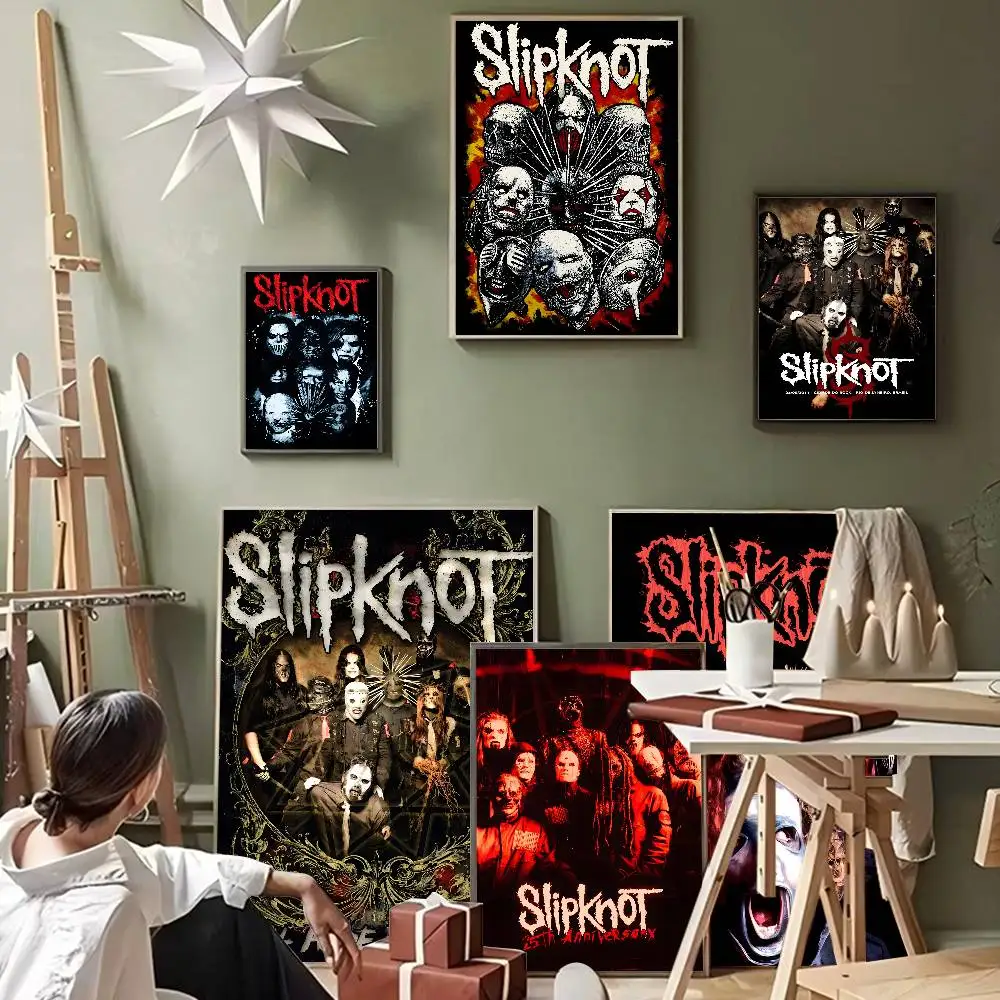 Heavy Metal Band S-Slipknot Self-adhesive Art Poster Fancy Wall Sticker for Living Room Bar Decoration Decorative Painting - view 3