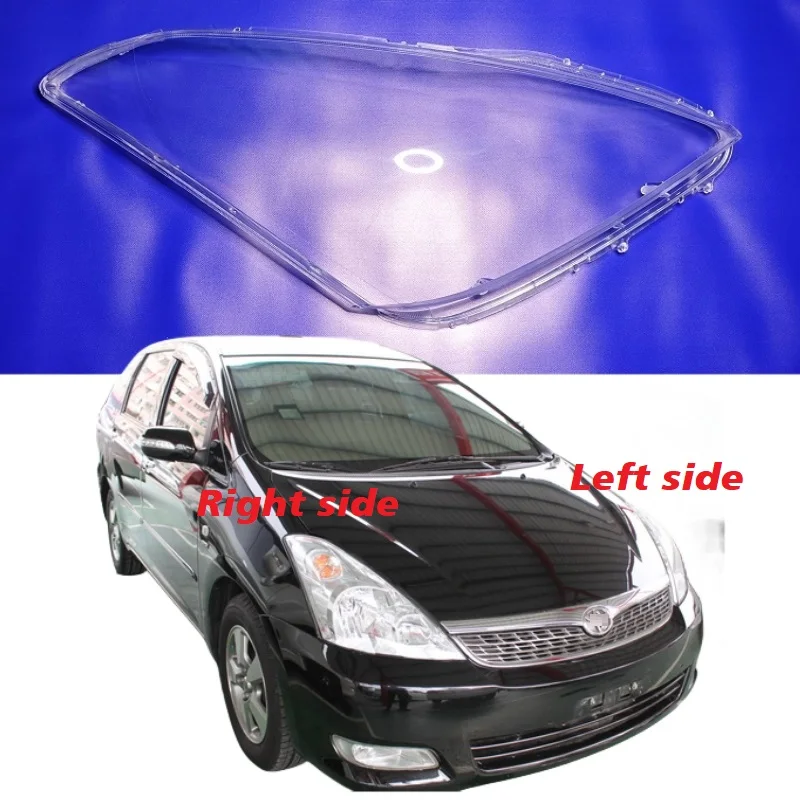 For Toyota Wish 2002 2003 2004 Headlamps Lens Cover Headlight Shell Glass Transparent Head Lamp Shade Replace Original Lampshade