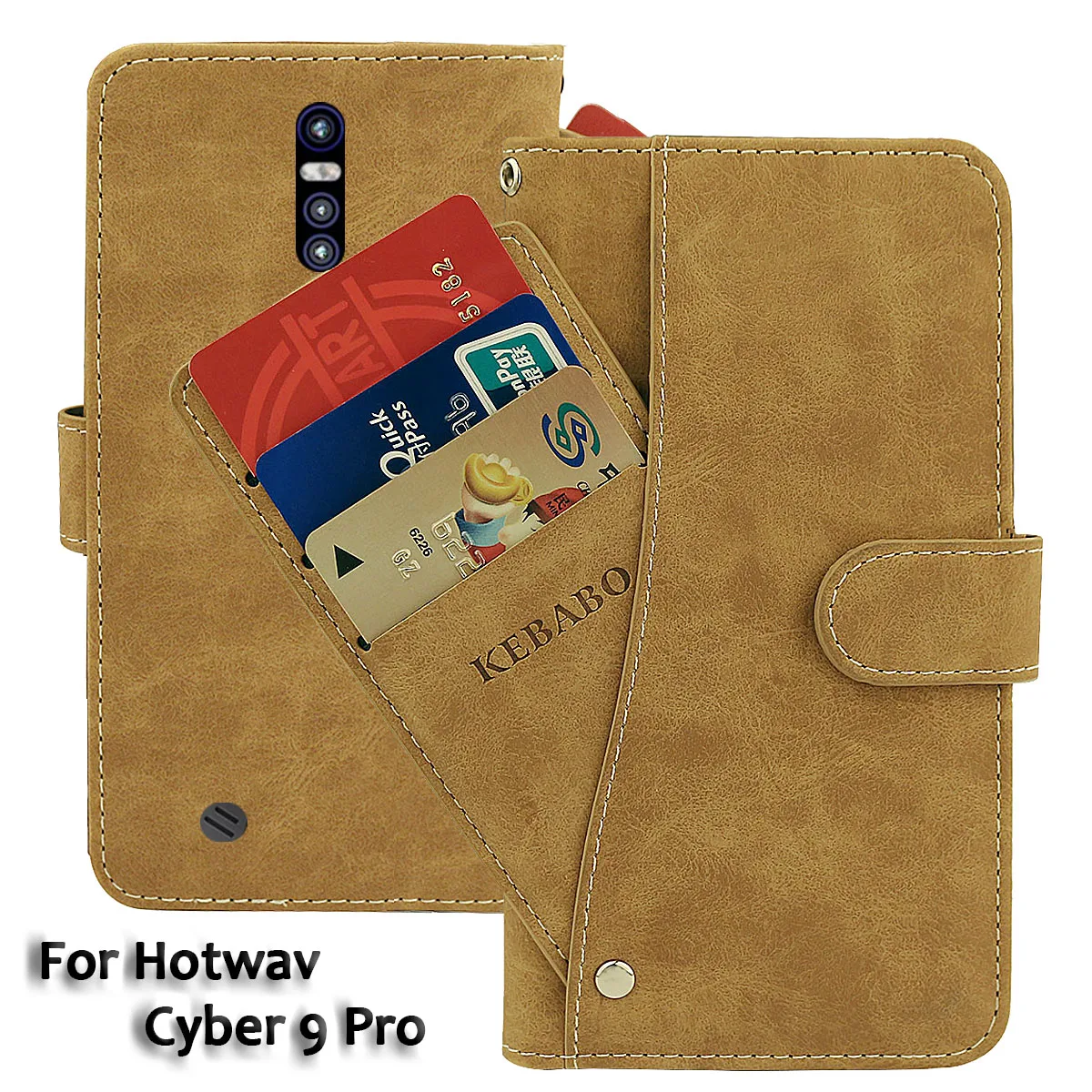 Vintage Leather Wallet Hotwav Cyber 9 Pro Case 6.26