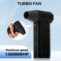 130.000 giri/min Ventilatore d'aria Turbo Jet Ventilatore Display di energia elettrica Mini pulitore per polvere portatile Strumento per la pulizia della pistola Spolverino ad alta velocità