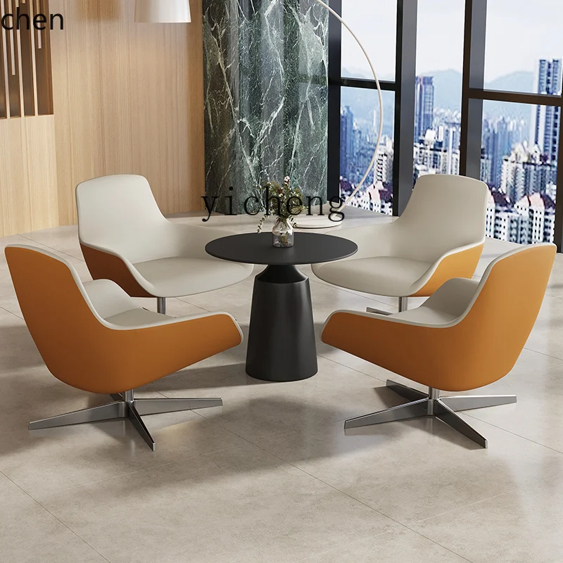 ZML living room bedroom leisure single chair hall clubhouse reception revolving sofa business negotiation table and chair