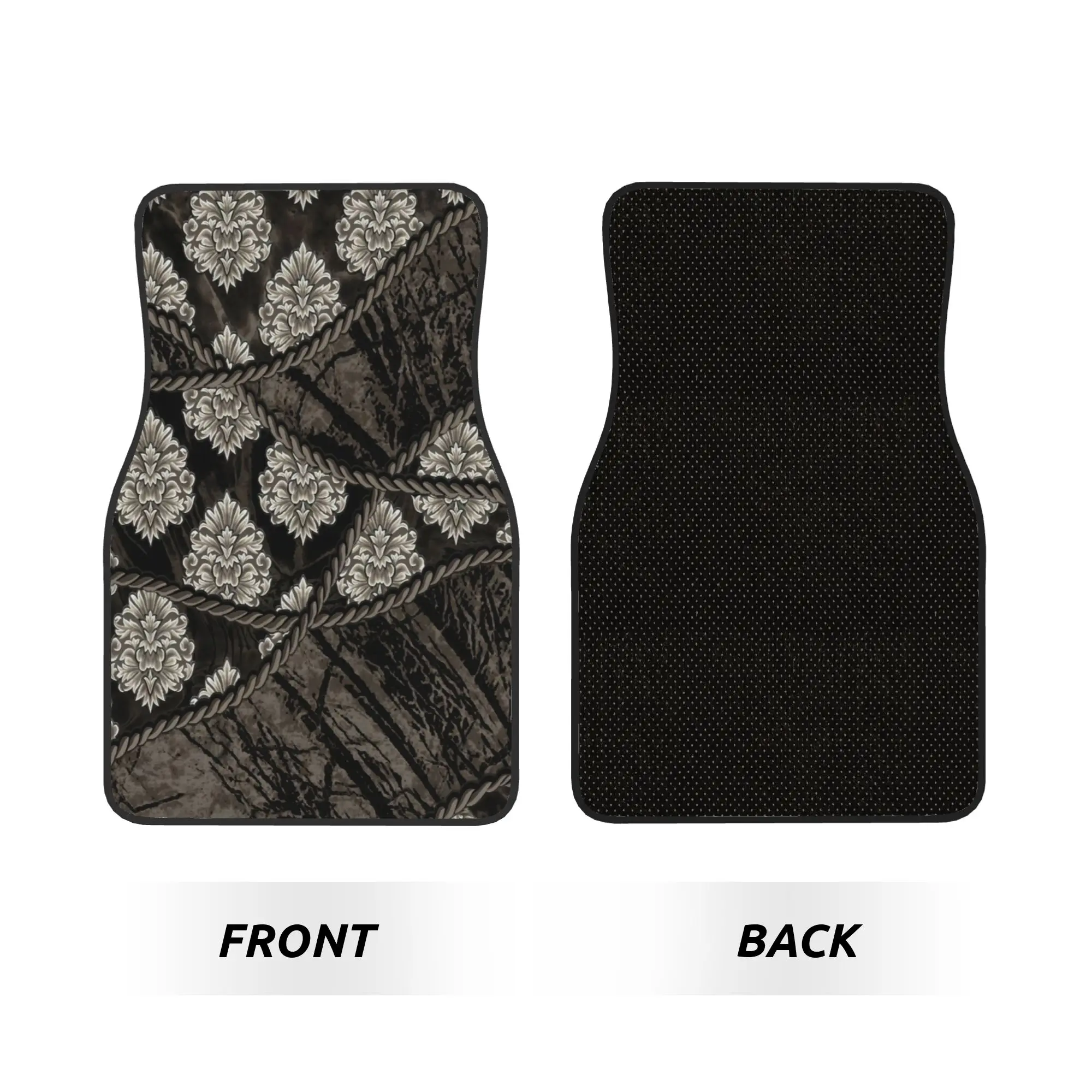 4pcs Bohemian Style Car Floor Mats | Exquisite Print Craft, All-Season Fit For Most Vehicles, Ideal Automotive Gift For Car Enth
