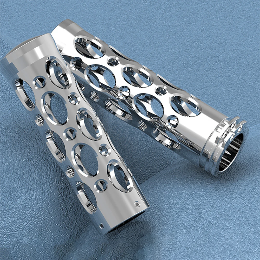 Aluminum Alloy Handlebar Grips SIlver Motorcycle Handlebar Grips Long-lasting Performance Stylish Design Options