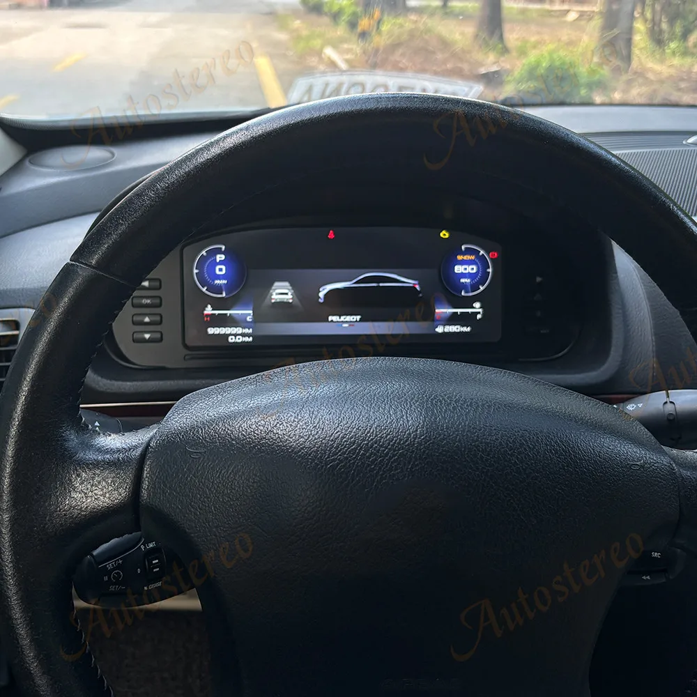 

Carplay 12,3 для Peugeot 407 2004-2010, автомобильный цифровой кластер, виртуальный кабин, автомобильный мультимедийный плеер, приборная панель, измеритель скорости, экран