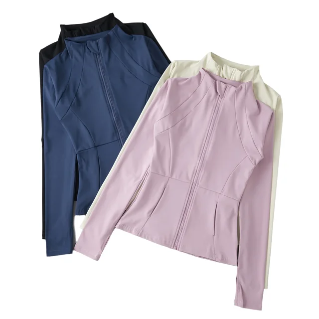 Płaszcz sportowy dla kobiet Slim Fit Profesjonalna, szybkoschnąca odzież Slim Running Koszula Pratiyog z długim rękawem Crop Tops