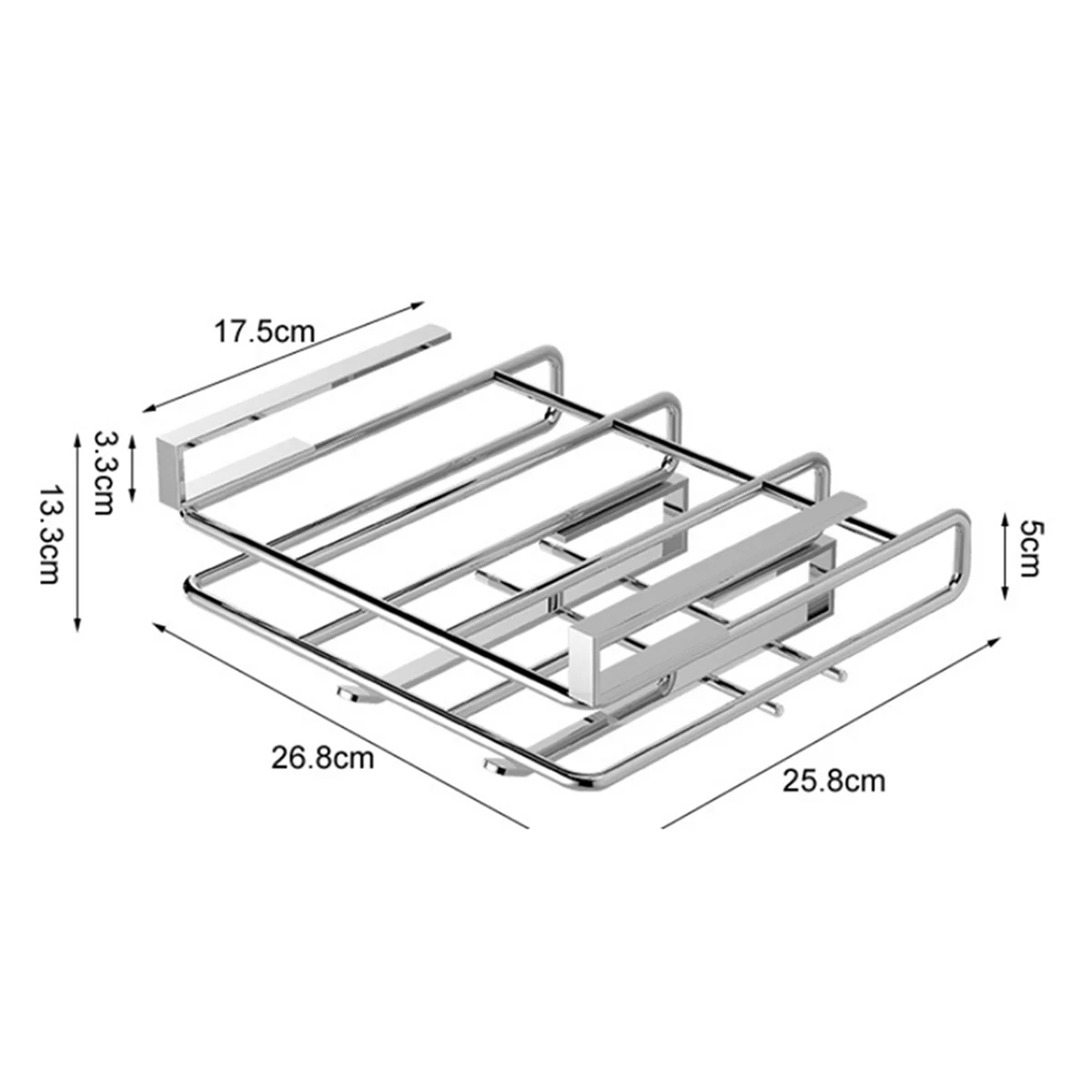 

live-Under Cabinet Cutting Board Holder Stainless Steel Polished Cutting Board Rack Punch-Free Cutting Board Hanger