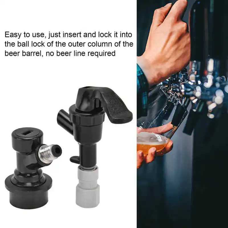 Beer Dispenser Plastic Black Portable Beer Keg Tap Faucet for Outdoor Picnic Party Barbecue Beer Drinks Water Tap Dispenser