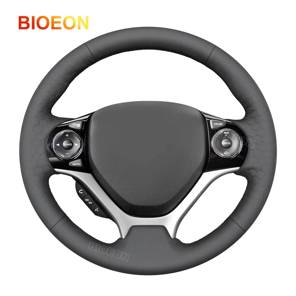 

Кожаный чехол на руль автомобиля Bioeon Black Hive для Honda Civic 9 2012-2017