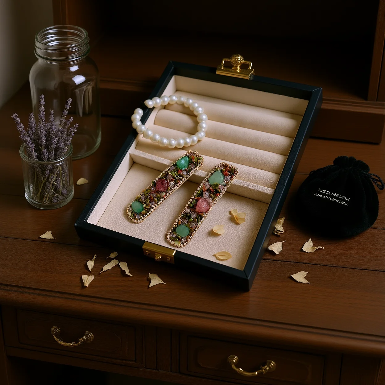 Women Formal Event Wear - เครื่องประดับผม แฮนด์เมด กิ๊บติดผมประดับลูกปัดแก้ว ปลอดภัยสำหรับงานทางการ งานแต่งงาน หรือใส่ในชีวิตประจำวัน