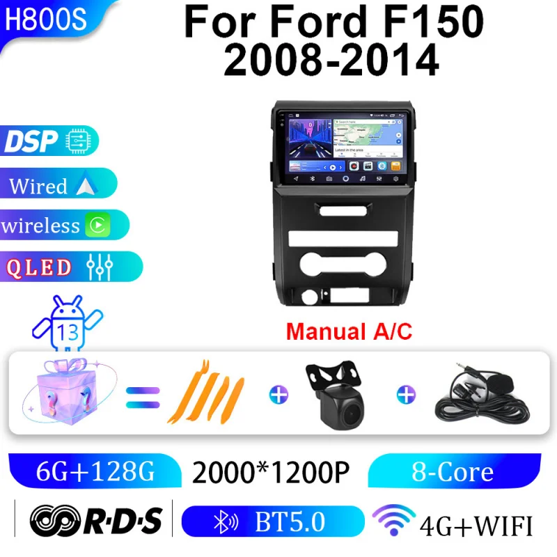 

For Ford F150 2008-2014 Car Multimedia Player Android Car Player GPS WIFI Carplay 4G Car Radio Navigation Stereo Car Electronic
