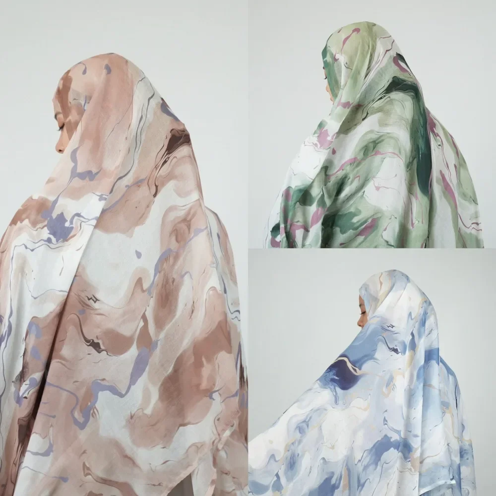 90*200 CM Nieuw Model Hijab Veelkleurige Dubbele Naald Brede Kant Katoenen Sjaal Viscose Big Size Winter Lente Etnische hoofddoek Tulband