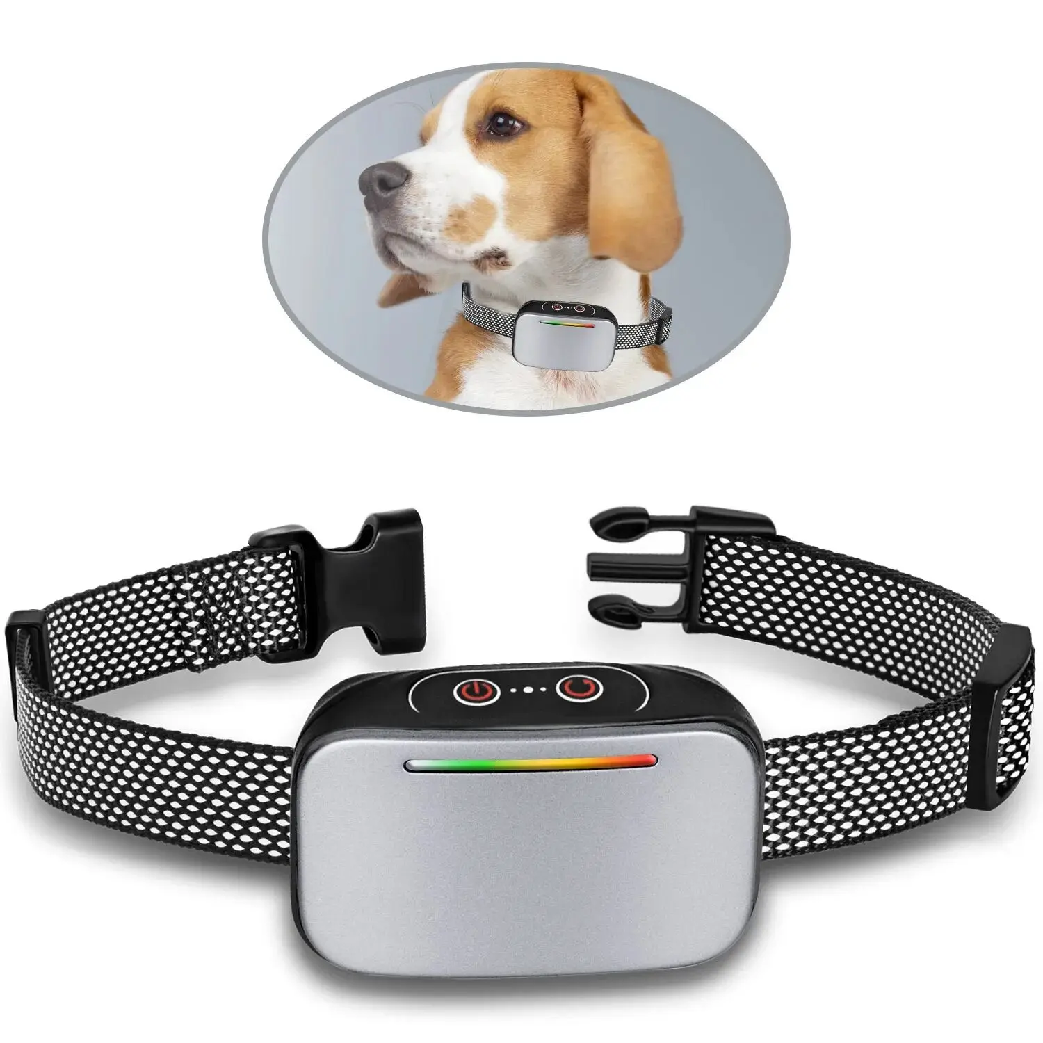 Automatic Bark Stop Dog Training Collar Device Rechargeable New Recognition Dog Bark Electric Shock Collar Pet Supplies