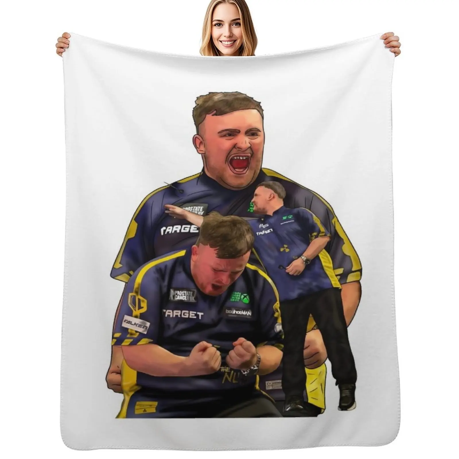 

Darts Phenom Luke “The Nuke” Littler Throw Blanket Warm Extra Large Throw Comforter Blankets