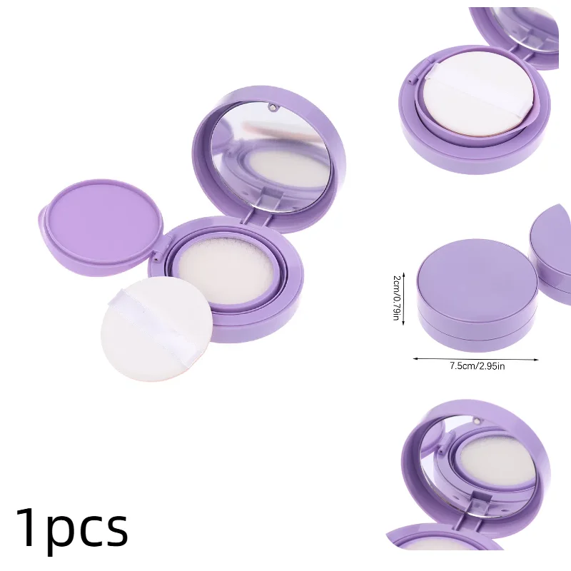 Fioletowe Pudełko DIY na Poduszeczkę Powietrzną Podkładu Puste z Lusterkiem BB Krem Pojemnik Kosmetyczny Gąbka Etui na Makijaż Użytek Kosmetyczny