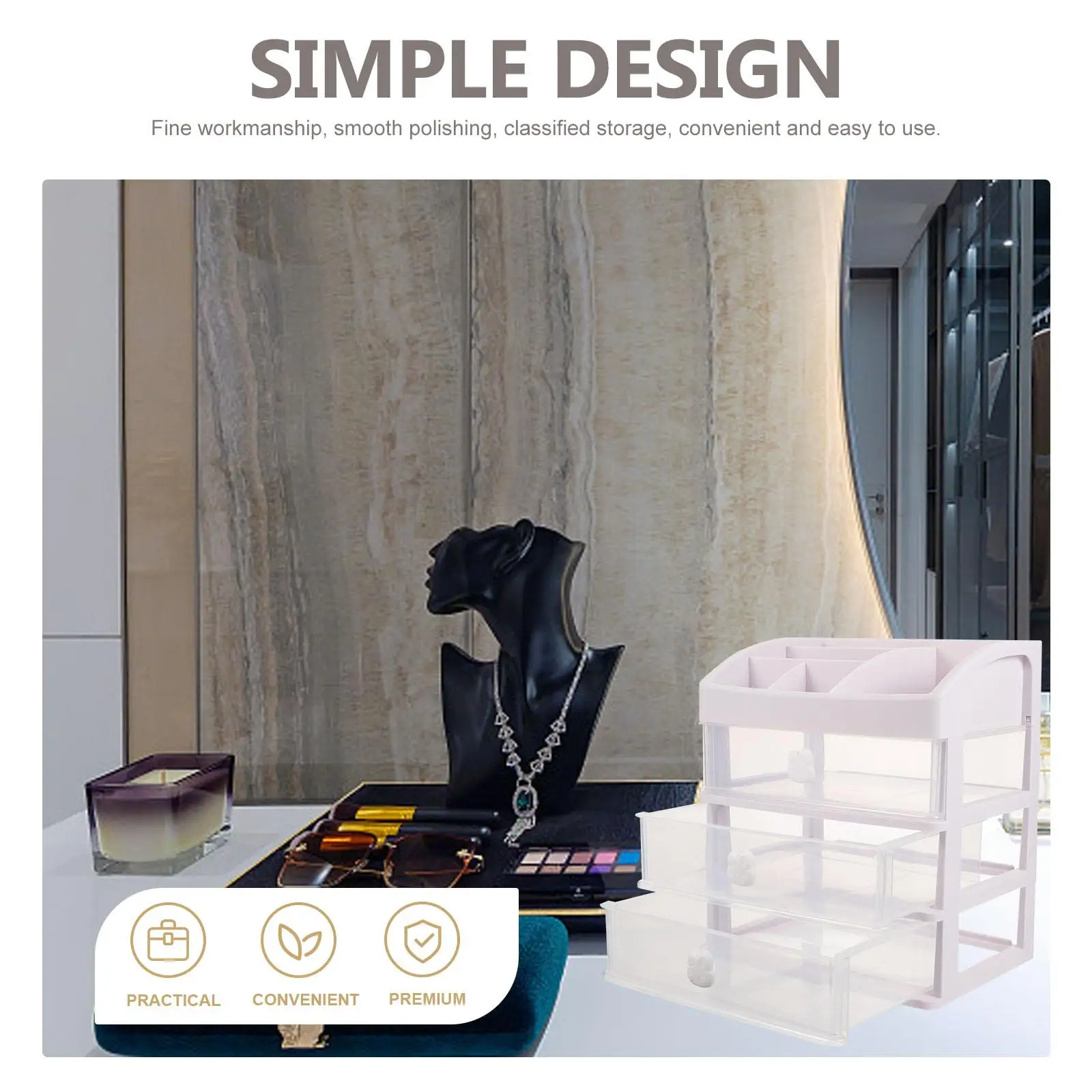 Cartoon Storage Box White 4 Layers Rabbit H ganizer Makeup Case Kawaii Decor Tray Plastic Desktop Drawers