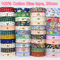 2cm Width New Printed Bias Binding Tape Edge cloth strip for Craft Apparel DIY Sewing  Accessory Fabric Ribbon