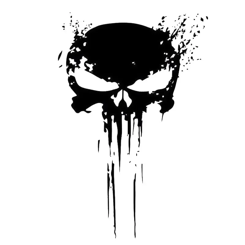 10 x 15CM 3D Punisher Skull Blood Sticker Vinyl Car Body Decals Stickers Motorcycles Decoration Car Styling Accessories Stickers