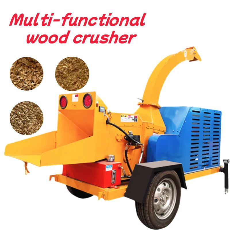 Hot Sale Mobile Diesel Wood Crusher Machine 220V Wood Pulverizer for Garden Use High Efficiency Wood Chipper