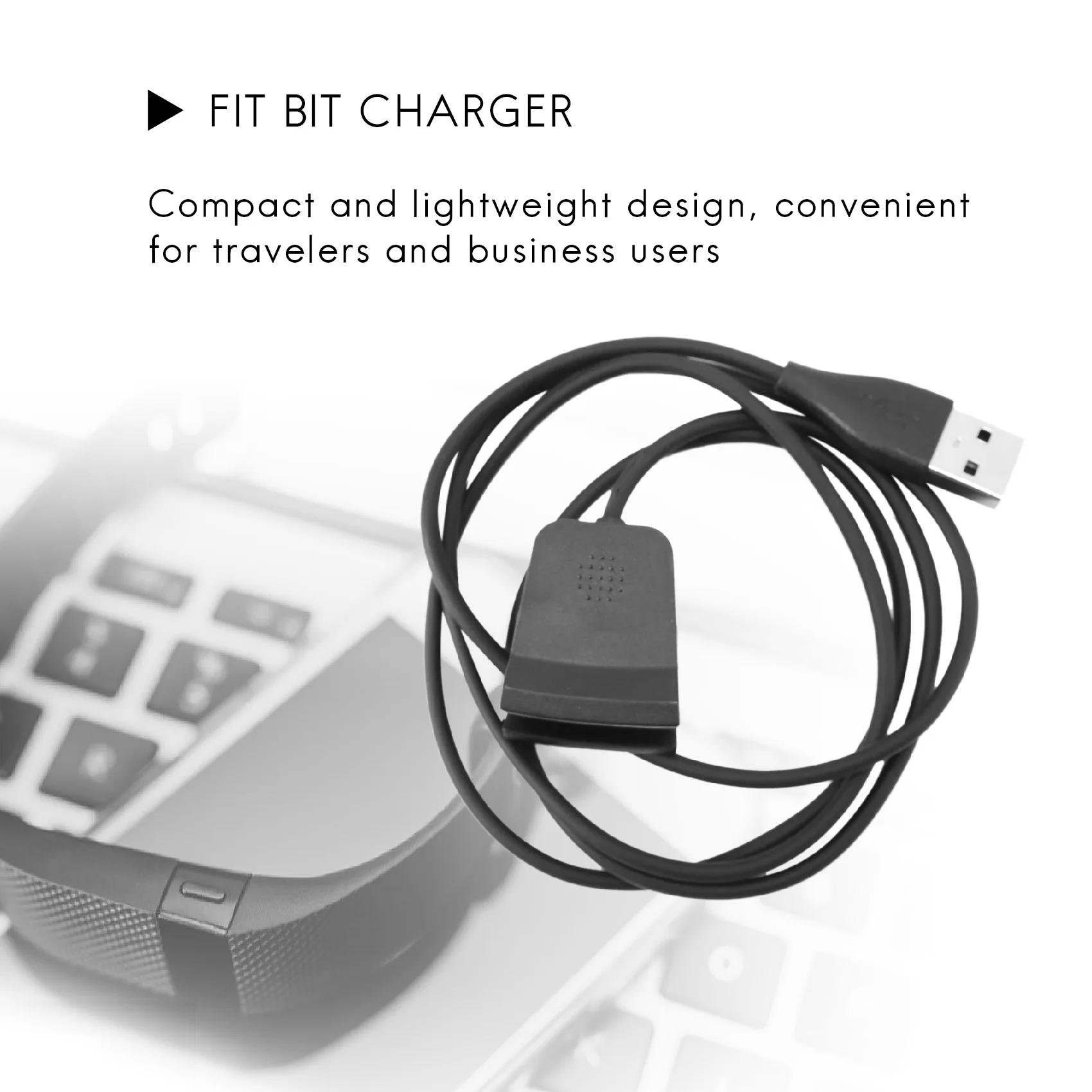 Substituição USB Cabo De Carregamento, Cabo Dock, Fitness Tracker, Pulseira inteligente, Apto para Fitbit Ace HR