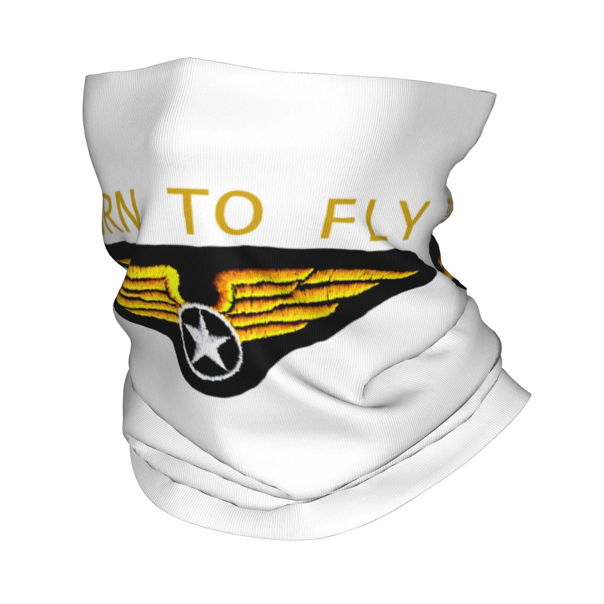 Born To Fly Flight Pilot Bandana Neck Gaiter for Hiking Cycling Women Men Wrap Scarf Flying Aviation Aviator Headband Warmer