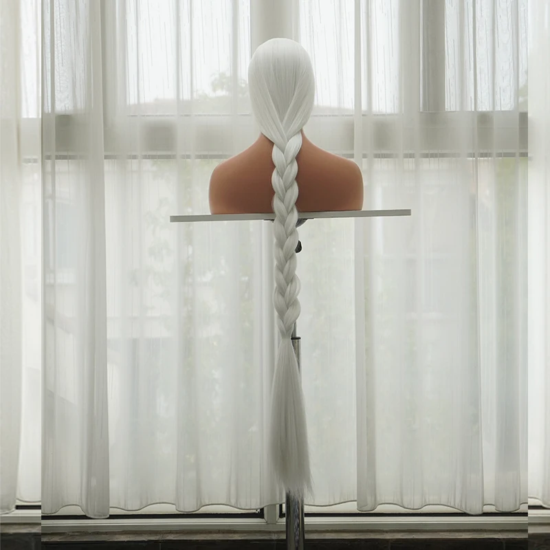 120 سنتيمتر 48 بوصة المرأة سوبر طويل مستقيم شعر مستعار اصطناعي-الحرارة قابل للتعديل روز صافي كاب مثل الملمس لجميع القديسين ، تأثيري ،