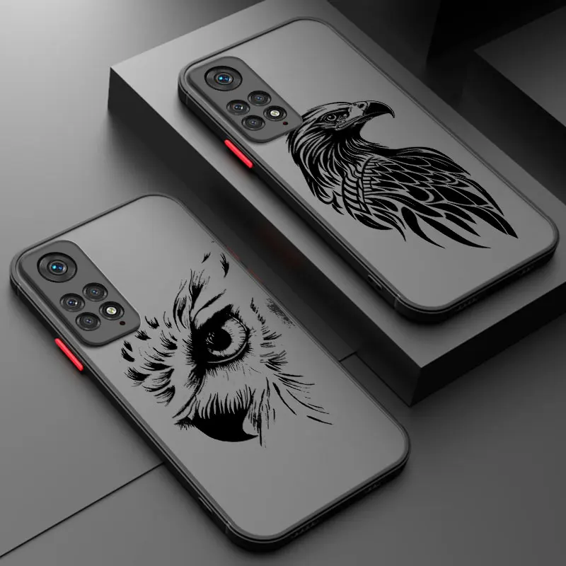 Eagle Fasion Skin Matte Phone Case For Xiaomi Redmi A1 A2 10 10C K40 NOTE 10 11 12 13 PRO PLUS 4G 5G Cover Funda Shell