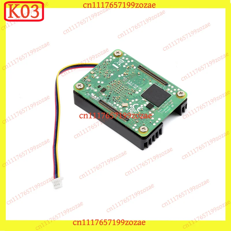 k03 Cooling Fan Heatsink CM5 5V 3007B Adjustable Speed Low Noise for Raspberry Pi, Replacement Parts