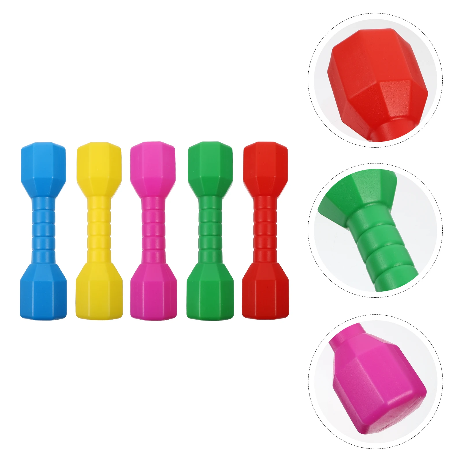 

5 pcs Baby Hand Dumbbells Toddler Fitness Colorful Plastic Exercise For Kids Safe Easy Clean Home Gym Equipment Dumbbell For