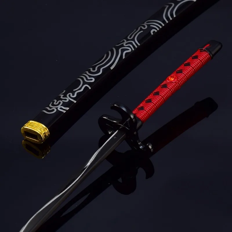 Lame de coupe-vent en métal, 26cm, arme à maillons, katana, modèle de sécurité, ornements de samouraï, épée, cadeau, collection de jouets pour garçons