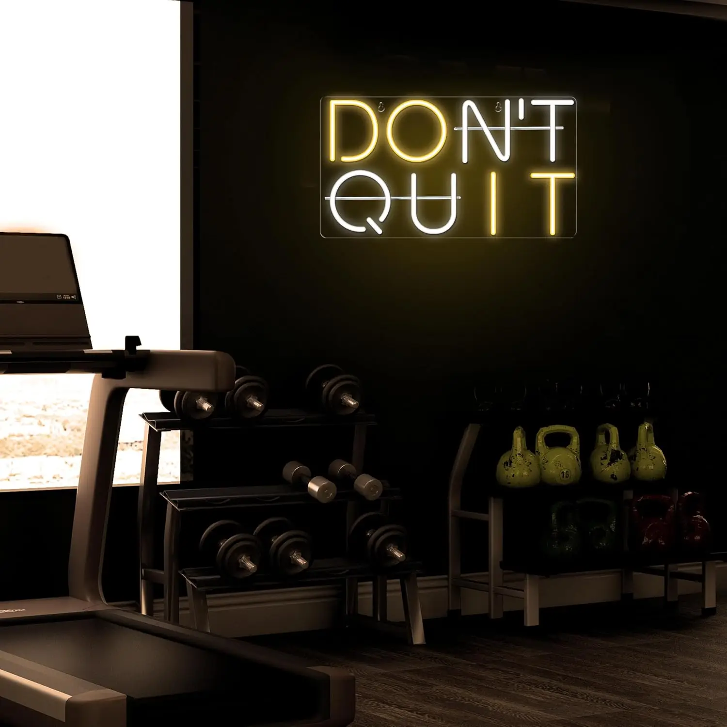 Don't Quit Do It LED Neon Sign USB Neon Light for Home Gym Man Cave Bedroom Office Fitness Art Wall Decor Birthday Gift