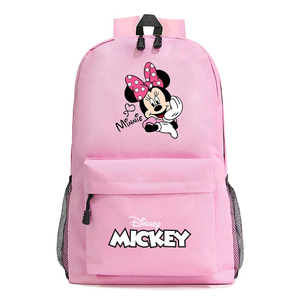 

Disney Mickey Minnie Mouse Printed School Backpack Children Fashion Casual Girls Boys Schoolbag Harajuku Travel Bags Mochila