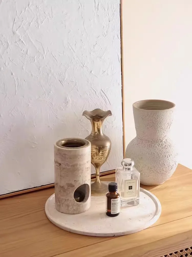 Natural Marble Candlestick European Style Modern Light luxury Home Use Romantic Candlelight Dinner Artistic Decoration Ornaments