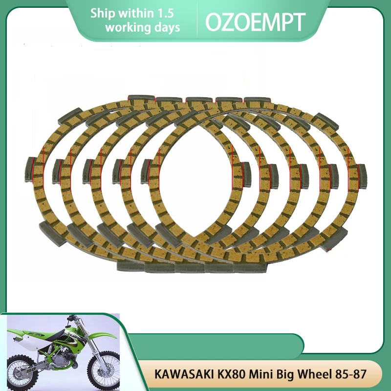 

OZOEMPT Fibrous Clutch plate Apply to KAWASAKI KX80 Mini Big Wheel 85-87