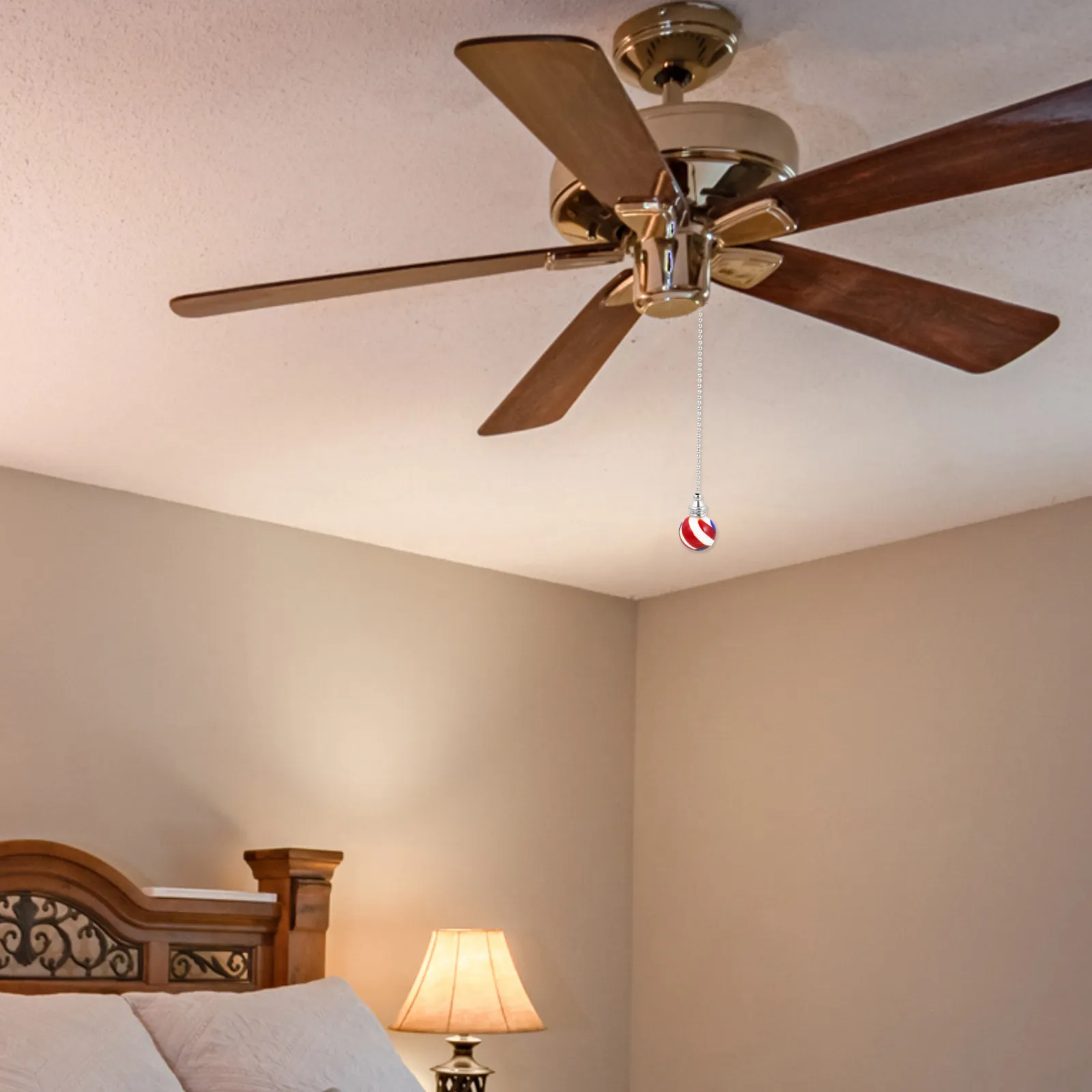 

1 шт. Декоративный подвесной светильник для вентилятора-люстры - Стильная цепочка для потолочного вентилятора с тонкой отделкой, идеально подходит для кафе, баров, магазинов